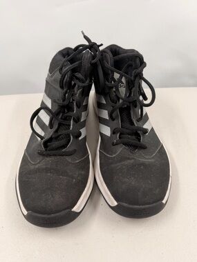 adidas Black and Silver Mens ' Lace-Up Sneakers 8 1/2